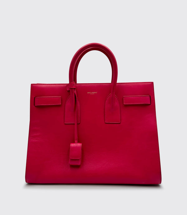 Saint Laurent Sac De Jour Leather Hot Pink