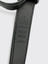 Gucci GG Marmont Thin Belt Black Leather